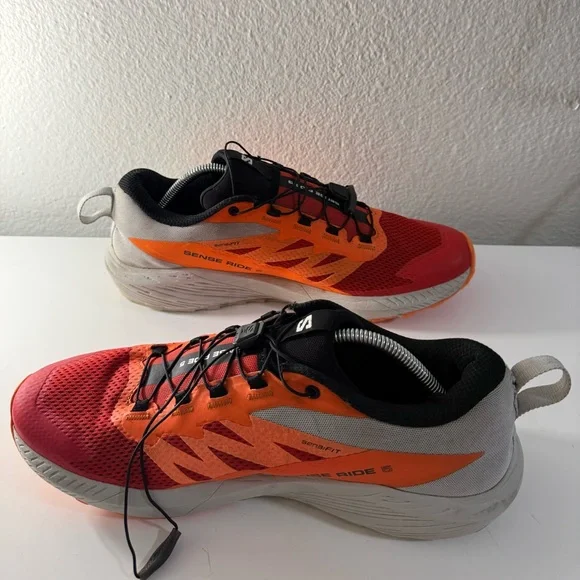 Salomon Red and Orange Athletic Shoes for Men - Picture 7 of 11